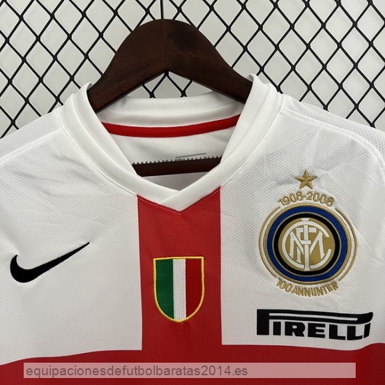 Nuevo 2ª Camiseta Inter Milan Retro 2007 2008 Blanco Baratas